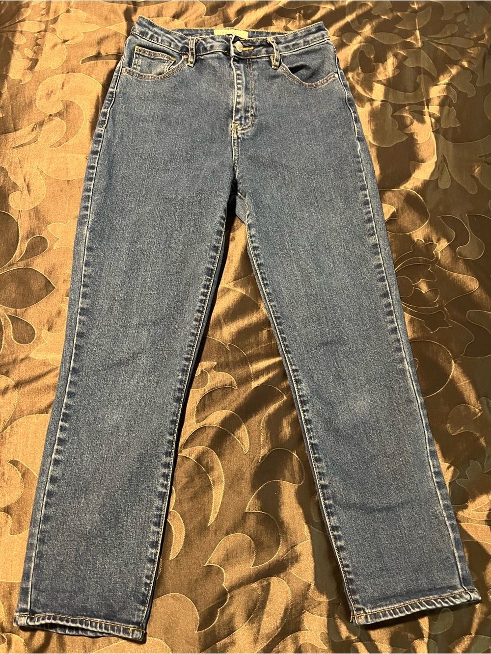 PacSun Mom Jeans Medium Dark Wash High Waist Straight Leg Size 27